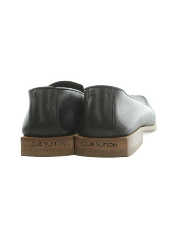 Louis Vuitton Square Toe Loafers Leather Stitch 6 Black main image 7
